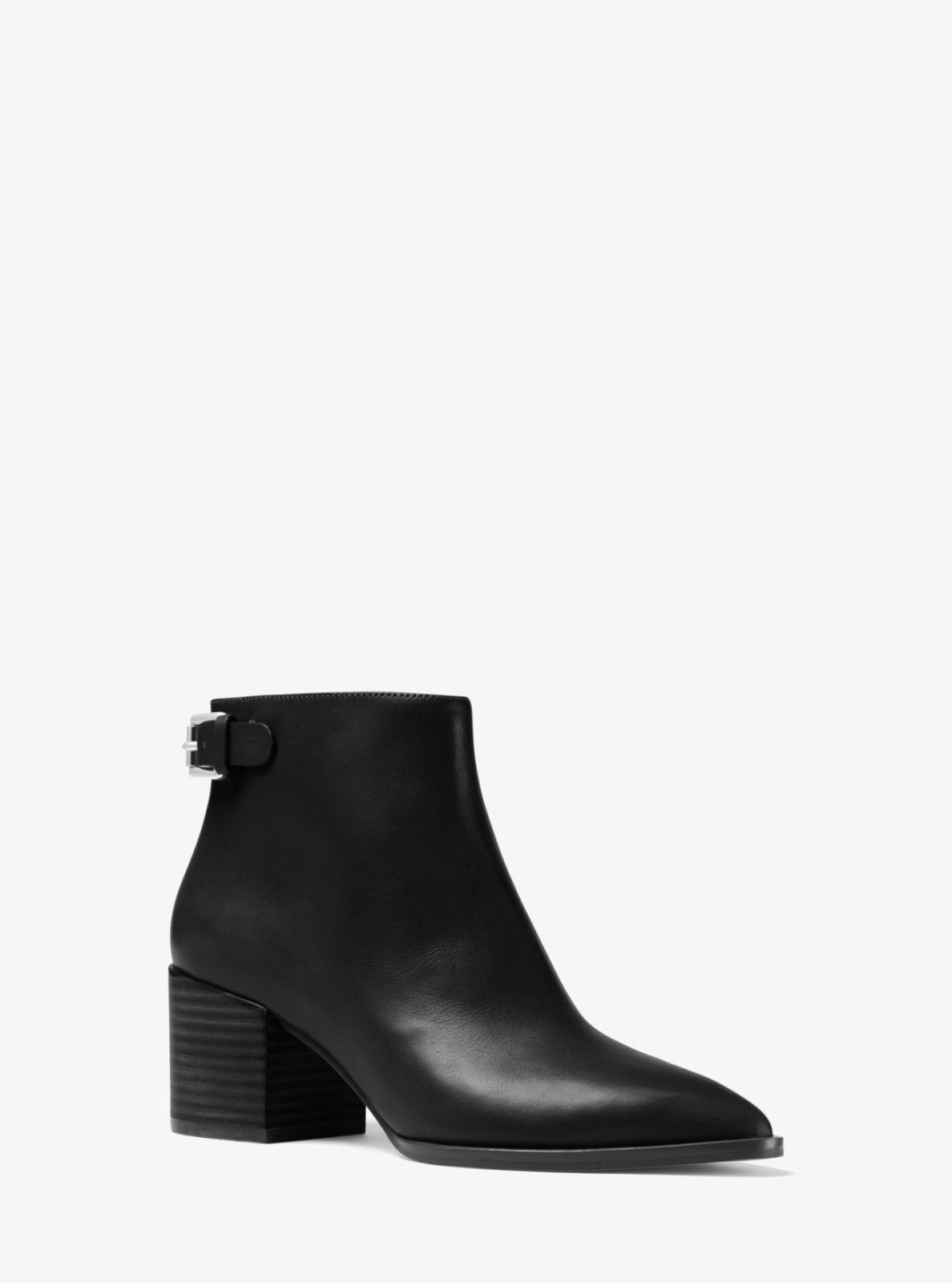 MICHAEL MICHAEL KORS Saylor Leather Ankle Boot Black Size 5.5 - $119.99