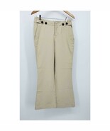 Bob Timberlake Pants Women&#39;s Size 2 Pockets Khaki Tan Cotton Wide Leg - $241.80 MXN