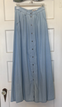 Pistola Light Blue Snap-Front Maxi Skirt Size XS - $30.00