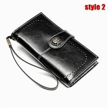 High Quality Cowide Leather Women Wallet Retro Natural Skin Long Zipper Coin Bag - £23.42 GBP