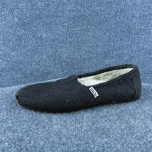 TOMS  Women Flat Shoes Black Fabric Slip On Size 8.5 Medium - £19.90 GBP