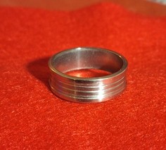 Ring Mens Stainless Steel Band Design Size 13 - $7.57 CAD