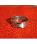 Ring Mens Stainless Steel Band Design Size 13 - $7.57 CAD