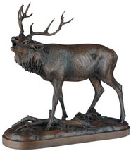 Sculpture MOUNTAIN Lodge Calling Elk Large Chocolate Brown Resin Lifelike - £663.61 GBP