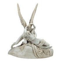 Statue en marbre moulé Cupidon &amp; Psyché sculpture Dieu Eros Love &amp;... - $192.52