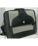 Dell Computer Laptop Brief Case Carry On Shoulder Organizer Bag Black Grey - £22.94 GBP