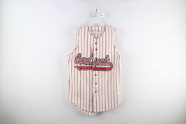 Vintage 90s Mens Medium Distressed St Louis Cardinals Sleeveless Baseball Jersey - £39.52 GBP