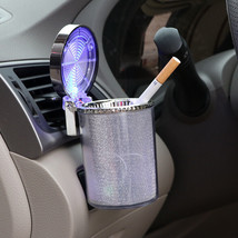 Car Ashtray With LED Light RGB Ambient Light Cigarette Cigar Ash Tray Co... - $33.16