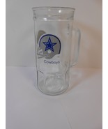 Vintage Dallas Cowboys Football Beer Mug Stein Fisher 7&quot; Tall Glass NFL - £6.74 GBP