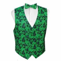 David&#39;s Formal Wear Shimmering Shamrocks Tuxedo Vest and Bow Tie Size XXLarge - $161.70