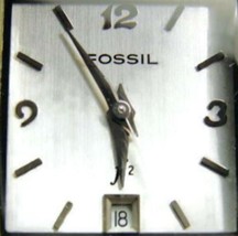 Fossil F2 WR 30m Date All Stainless Steel Black Leather New Batt Run Woman Watch - £23.35 GBP