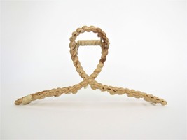 Large faux bamboo wood effect roped metal  hair claw clip for thick hair - £11.15 GBP