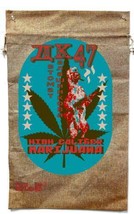 AK-47 MARIJUANA BURLAP BAG russia bear pot leaf wall hanging gun novelty #17 art - £12.86 GBP