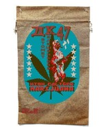 AK-47 MARIJUANA BURLAP BAG russia bear pot leaf wall hanging gun novelty... - $22.33 CAD