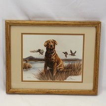 Joanne Graham Art Yellow Labrador Hunting Dog Numbered Signed Ducks  173/500 - £109.78 GBP