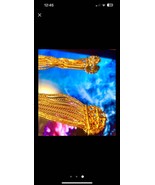 Vintage Gold Tassel Necklace Set | 74g Gold Tone Chain &amp; Crown End Caps ... - $62.00