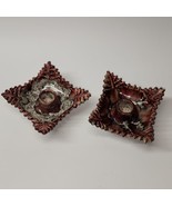 MCM Art Deco Ceramic / Pottery Candle Holder Pair - Numbered &amp; Signed - ... - $27.04 CAD