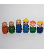 Lot of 6 VTG Fisher Price Little People Wooden Figures - $19.95