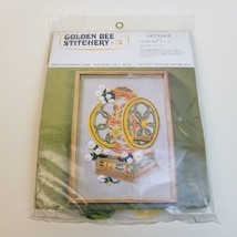 Vintage Golden Bee Crewel Embroidery Kit - Coffee Grinder #406 10&quot;x14# - £19.73 GBP