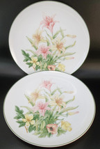 Shafford Jade Lily Fine Porcelain Japan Peach Yellow Day Lily Collector Plate 2 - £9.34 GBP