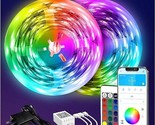 2 Rolls of 65.6ft  LED Strip Lights Remote control for ‎room bedroom dec... - £11.06 GBP