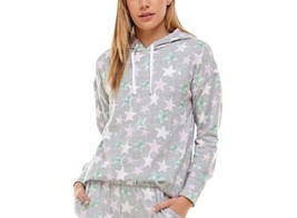 Roudelain Womens Drop Shoulder Hoodie,Star Bright Stars Soft Silver Size... - $34.95