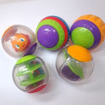 Bright Starts Shake &amp; Spin Activity Balls Baby Activity Toy rattle ball ... - $30.00