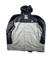 NEW DIXXON Ground Up Hooded Tech Jacket Vented Water Repellant L Gray/ B... - $59.39