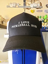 I Love Pickleball Hoes Embroidered Snapback Baseball Hat - £26.67 GBP
