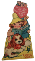 Vintage Valentine Card My Little Book I Picked You for My Valentine I Love You - £7.07 GBP