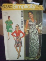 Simplicity 5350 Misses Dress in 2 Lengths &amp; Shawl Pattern - Size 16 Bust 38 - $11.64