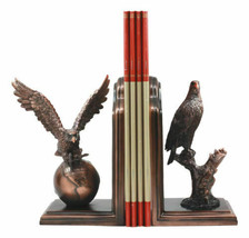 Wings of Glory American Bald Eagle Bookends Pair Bronze Electroplated Figurine - £59.14 GBP