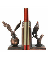 Wings of Glory American Bald Eagle Bookends Pair Bronze Electroplated Fi... - £59.14 GBP