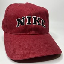 Vtg Nike Pro Classics Red Embroidered Spellout Hat Cap One Size Strapback - $19.55