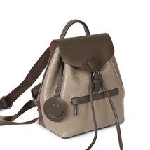 New Leather Women&#39;s Bag Fashion Colored hide Backpack Women&#39;s School Bag - £96.65 GBP
