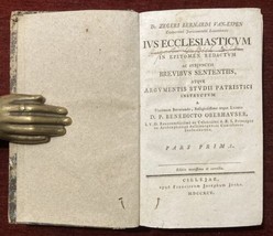 Ius Ecclesiasticum Van Espen Catholic Church Canon 1795 - £164.67 GBP