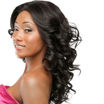 Deep Wave Long Hair Heat Resistand Synthetic Hair Wigs 24inches Black Color - £10.22 GBP