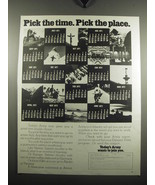 1971 U.S. Army Ad - Pick the time. Pick the place. - £14.55 GBP