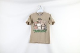 Vintage 90s Boys Medium Spell Out Zoo Kids Wildlife Short Sleeve T-Shirt... - £23.33 GBP