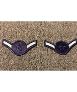 1 PAIR 2 PATCHES 1976-1993 USAF Air Force Rank Patch AIRMAN E-2 E2 BLUE ... - $287.68 MXN