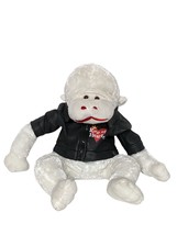 Dan Dee White Gorilla King of Hearts Motorcycle Leather Jacket Plush 21&quot; - £31.65 GBP