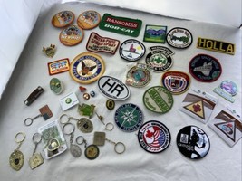 Vintage And Modern Junk Drawer Lot Buttons Pins Keychains Patches - $29.68
