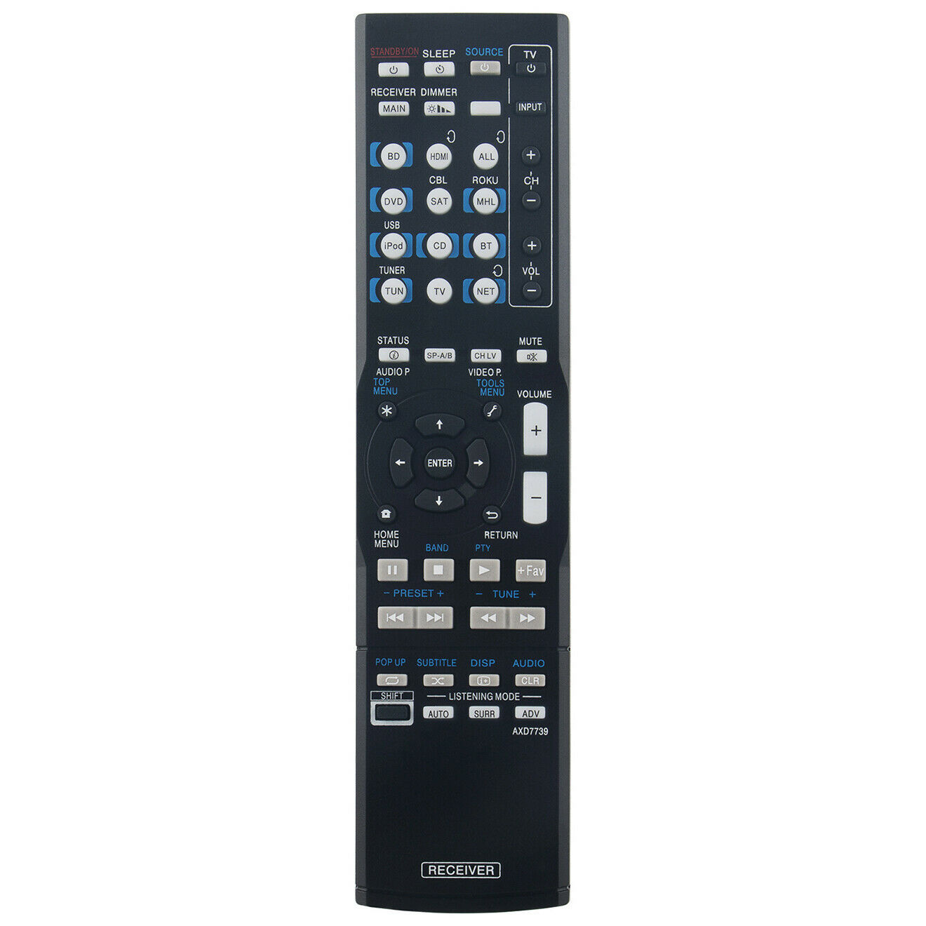 AXD7739 Replace Remote for Pioneer AV Receiver VSX-830-K VSX-45 VSX-830 VSX-90