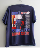 Springsteen European Tour T-shirt, Extremely Rare Blue Bruce Springsteen... - £71.32 GBP