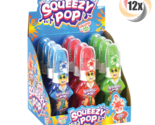 Full Box 12x Pops Mr. Squeezy Pop Lollipop &amp; Gel Assorted Flavor Candy 1... - $21.57
