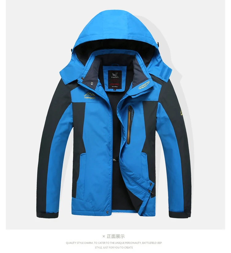 TRVLWEGO High Quality Winter Men Travel Trek Hi Jacket Colorful Warm Waterproof  - £164.30 GBP