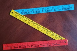 36&quot; expandable wood ruler &#39;Elect Democrat Edsel A. Gray to the Assembly&#39; - £11.95 GBP