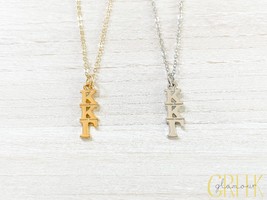 Kappa Kappa Gamma Greek Lavalier Drop Necklace (KKG, KKΓ) - $174.31 MXN