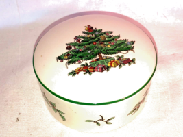 Spode Christmas Tree Round Covered Box 4 inches Candy Trinket - £19.65 GBP