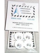 Scale Detail Accessories / 1/25th Aluminum 60's Mopar Wheels & Dogdish Hubcaps - $10.00